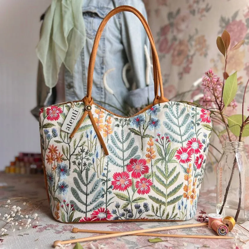 Wildflower Lolita: USA Made, Handbag with Matching Pouch