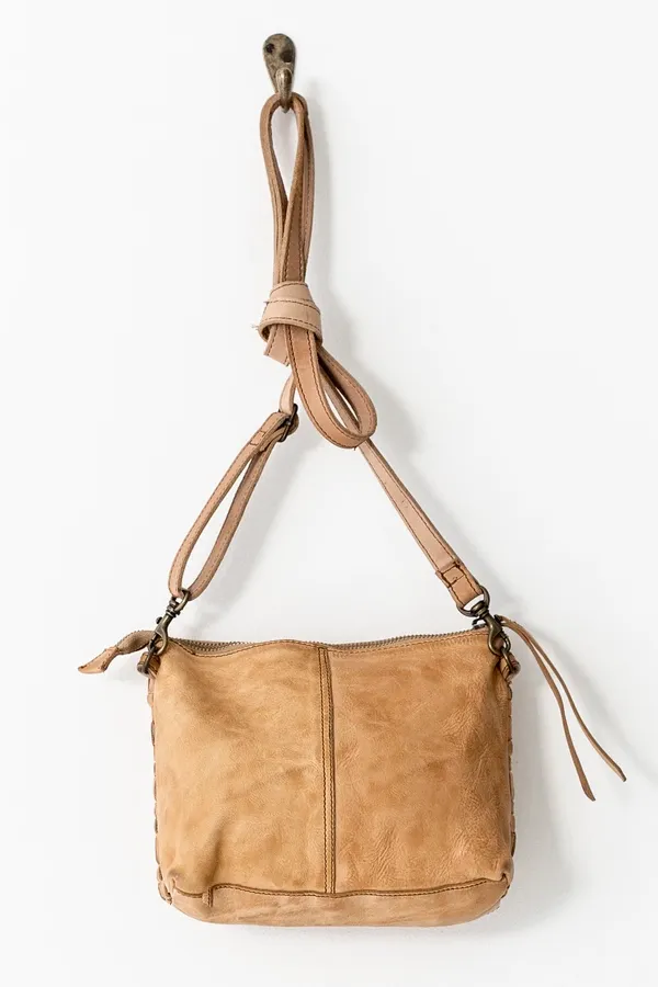 Woven Pouch Bag - Tan