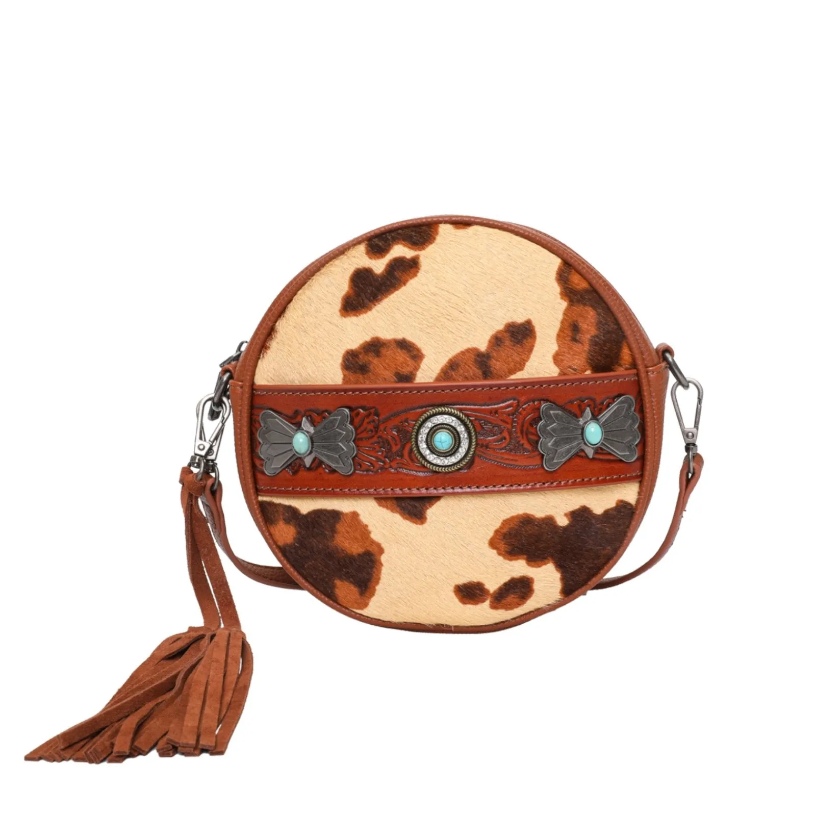 Wrangler Hair-on Collection Crossbody Circle Bag