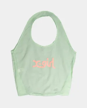 X-Girl Mills Logo Shopper Bag Lime