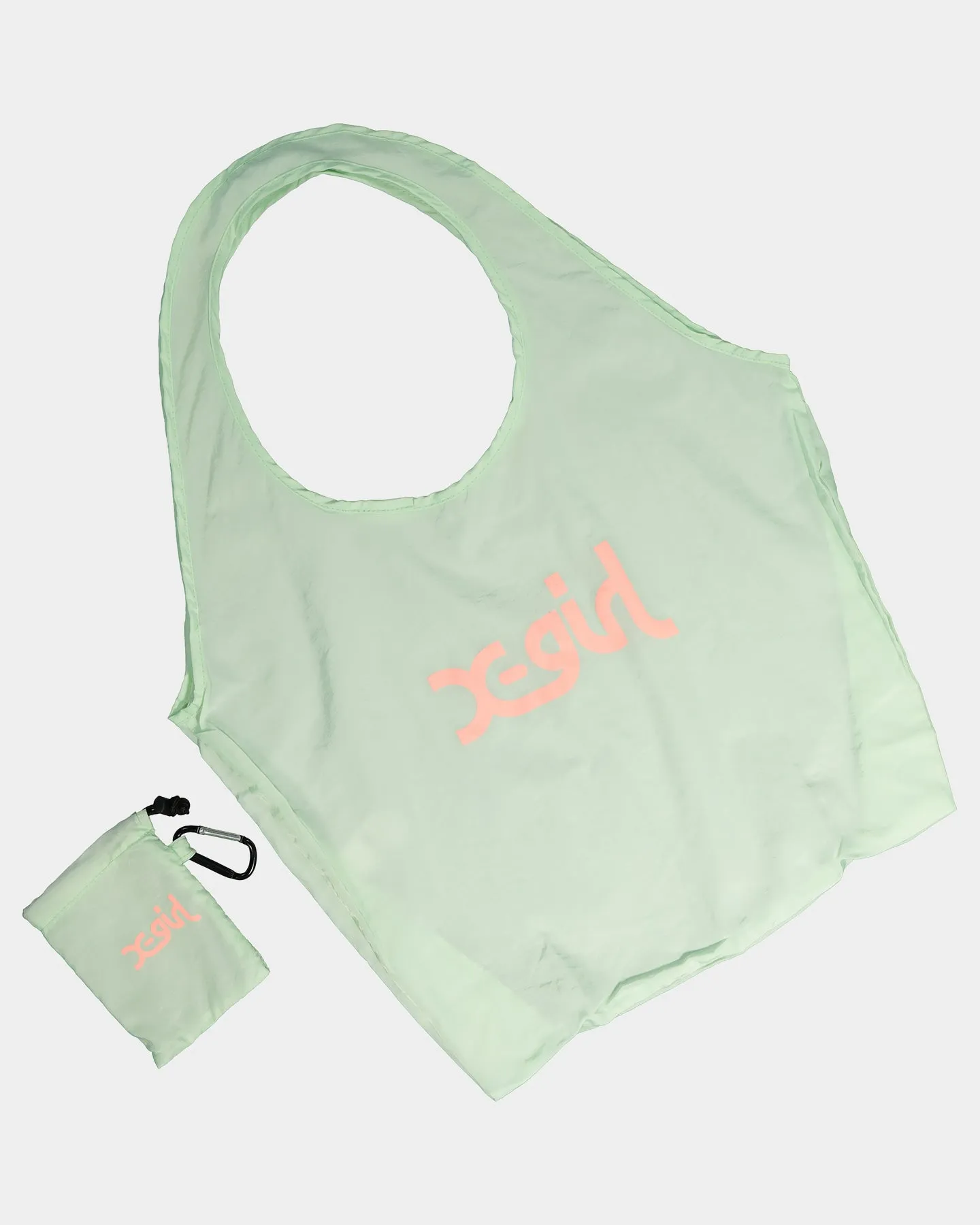 X-Girl Mills Logo Shopper Bag Lime